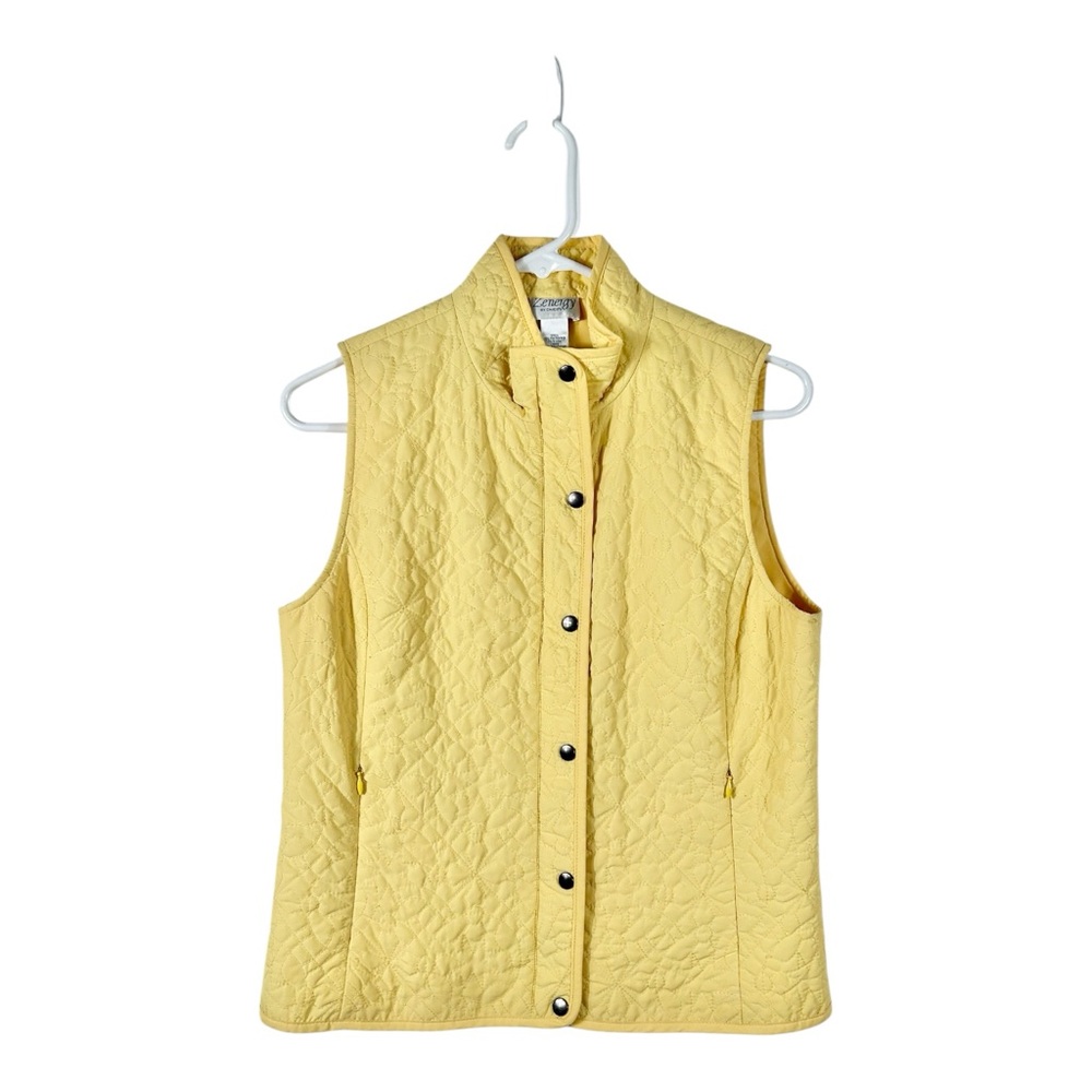 Chico’s Zenergy Butter Yellow Quilted Vest